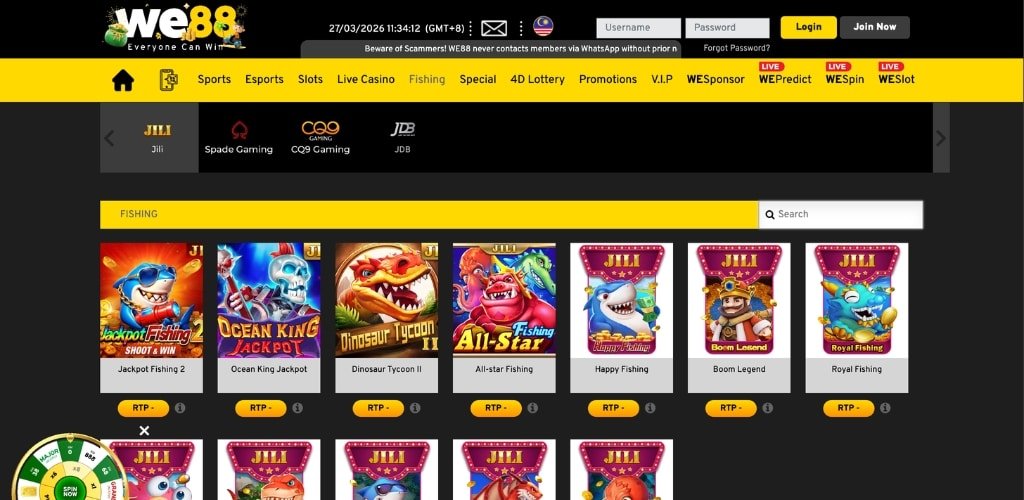 Popular Fishing Games to Play at We88